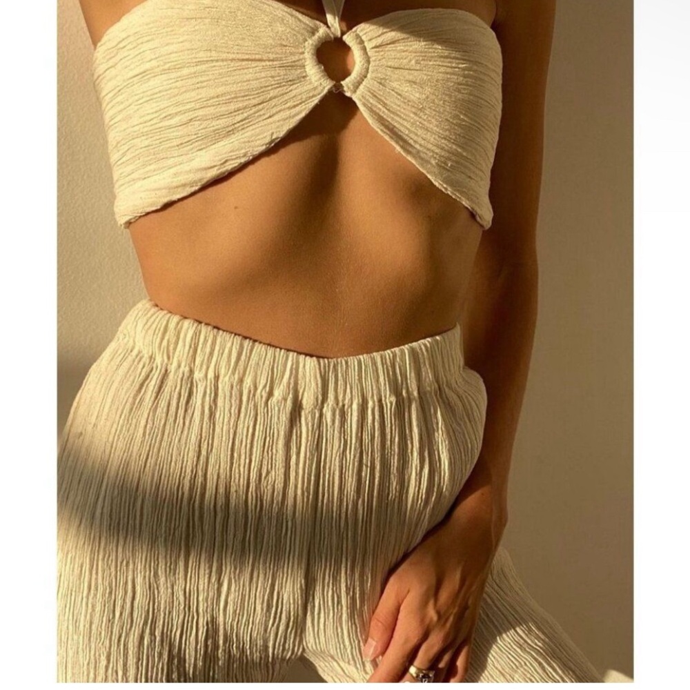 NWT SAVANNAH MORROW Summer Top Shirt Women’s Cream Organic
Cotton bandeau Large - Picture 3 of 10